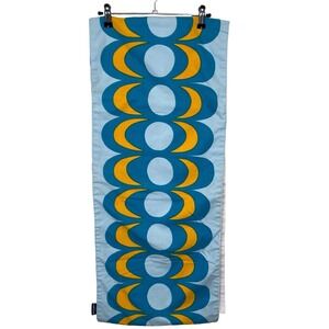Marimekko Target Reversible Table Runner Mid Century Blue Yellow Geometric Waves